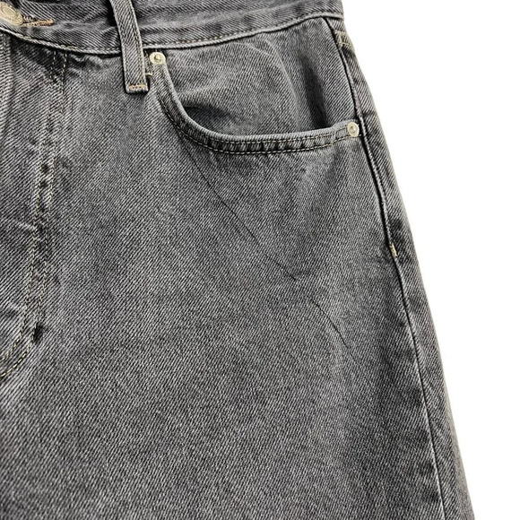 TopShop Gray Kort Jeans Buttonfly W32 Straight Leg Denim Pockets Casual Pants - Picture 6 of 8